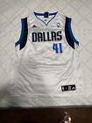 Dallas Mavericks NBA Adidas Youth White Jersey #41 Dirk Nowitzki Sz Large