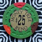 Money Tree $25 (GREEN) Small Crown TRKing Reno, Nevada Gaming Casino Poker Chip