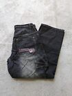 Paco Jeans Dark Wash Baggy Wide Leg Carpenter Embroidered Jeans 33x31* Y2K