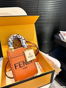 Fendi Women's Brown Mini Tote Bag Crossbody Bag