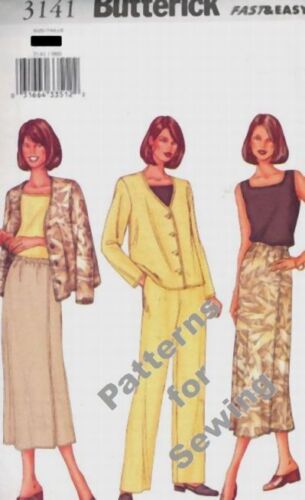 Pattern Butterick Sewing  Woman Jacket Top Skirt Pants Sz 6-10 Vintage NEW OOP