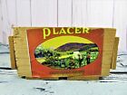 Small Decorative Wood Fruit Crate Box Pine Placer Auburn Fruit Label 10X7.25 In