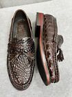 Men's Shoes Genuine Crocodile Alligator Skin Leather Handmade Brown  US Size 12