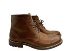 Goodfellow & Co. Jeremy Brown Faux Leather Wingtip Dress Boots Size 9