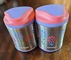 (2) CONTIGO 10 Oz Insulated Stainless Steel Food Jar Flowers Kids Lunch Hot Cold