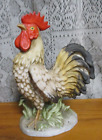 Vintage Rooster Matte Ceramic Figurine #1446 Farmhouse Decor 6.5