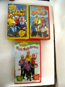 The Wiggles  VHS LOT of 3 Cold Spaghetti Western, Wiggle Bay & Wiggly Christmas