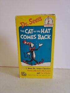 THE CAT IN THE HAT COMES BACK Dr. Seuss Beginner Book Video VHS Tape WOCKET Fox