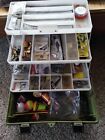 Large Vintage Fishing Tackle Box Full Of Fishing Gear