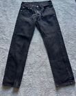 Vintage Levis 505 Black Reglular Fit Straight Leg Jeans 90s Mens 29x30 (29x28.5)