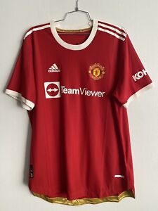 Adidas 2021/22 Manchester United Authentic Home Jersey Red Mens Size XL H31090
