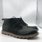 Sorel Shoes Mens 12 Boots Lace Up Chukka Green Leather