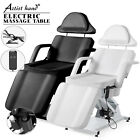 Black/White Electric Lift Massage Table Recline Facial Bed TattooBeauty SalonSpa