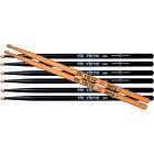 Vic Firth 3 Pairs Black American Classic Drum Sticks w/Free Pair Terra Sticks 5A