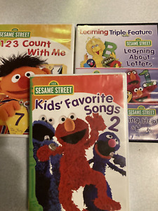 Sesame Street 123 count with me, Kids favorite songs,Learning triple feature