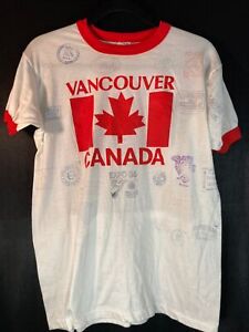 86’ vintage Vancouver Canada Expo shirt w/stamps L