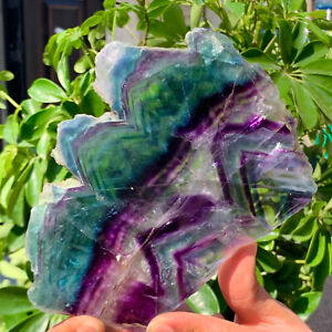 New Listing1.25LB Natural beautiful Rainbow Fluorite Crystal Rough stone specimens cure
