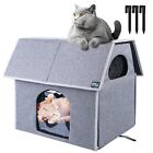 Outdoor Cat House, Large Weatherproof Cat Houses for Outdoor/Indoor Cats, Ins...