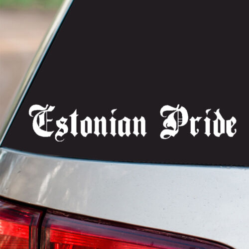 Estonian Pride Vinyl Sticker Country Pride all sizes chrome and regular colors