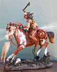 Native Indian Chief Warrior With Hand Axe Charging On Warpath Horse Figurine