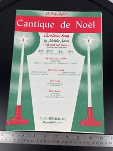 O HOLY NIGHT CANTIQUE DE NOEL VOICE & PIANO SHEET MUSIC - G. SCHIRMER, INC  USA