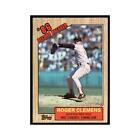 1987 Topps Baseball Card Roger Clemens Red Sox #1