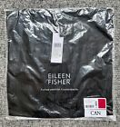NWT Eileen Fisher Large Black Sheer Silk Glimmer Ballet Neck Tank Shirt Tunic