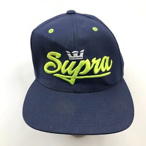 Supra Hat Cap Snapback Blue Green Starter Adjustable Adult Embroidered Mens