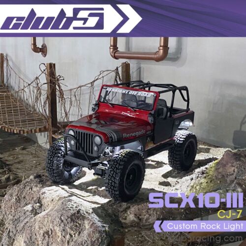 Custom Rock Light ( 6V, Waterproof ) for SCX10III Jeep CJ-7