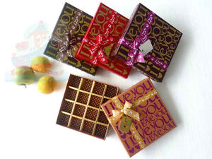 1/2/4/8PCS square Wedding Favor Gift Box 16 CELLS for chocolates/sweets/candies