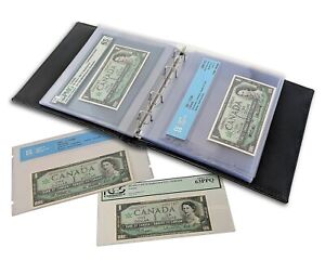 1 Certified Graded Banknotes Currency Album PMG/PCGS w 20 Clear Pages Lighthouse