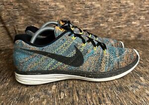 Nike Flyknit Lunar 3 Athletic Running Shoes Multicolor 698181-801 Men’s Sz 11.5