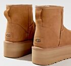 NEW 100% Authentic UGG Classic Mini Platform Women's Winter Boots Shoes Chestnut