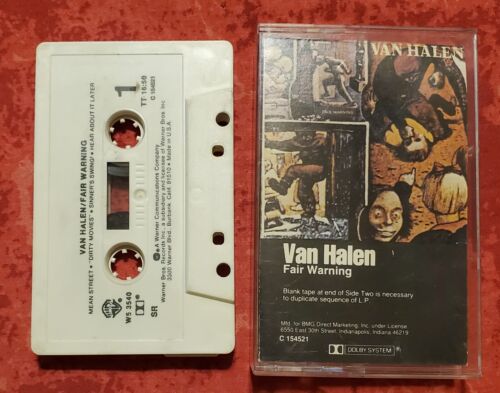 Van Halen Cassette Tape Fair Warning 1981 Warner Bros W5 3540