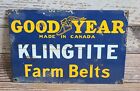 Vintage Goodyear Klingtite Farm Tractor Belts Porcelain Metal Dealer Sign