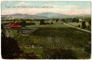 LAKE COUNTY, CA - Upper Lake and Middle Creek Valley California Postcard 1910s
