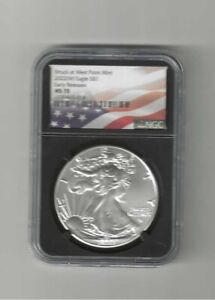 2022 (W) NGC MS70 EARLY RELEASES UNCIRC  1 OUNCE AMERICAN SILVER EAGLE (018)