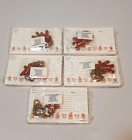 5 Current Christmas Recipe Cards Gingerbread Man Hearts 3”x5” w Tie Ons