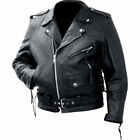 Rocky Mountain Hides™ Classic Genuine Cowhide Leather Motorcycle Biker Jacket