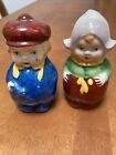 Vintage Dutch Ceramic Boy And Girl Salt&Pepper Shakers Made In Occupied Japan