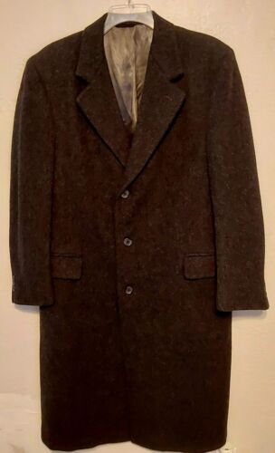 Nordstrom Mens 100%Wool Trench Coat Size 44R Perfect Condition