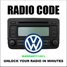 UNLOCK RADIO CODES RCD300  PIN DECODE STEREO RNS315 VOLKSWAGEN 91 FAST SERVICE