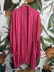 Torrid Size Size 5 US 5X Supor Soft Knits Pink Open Long Sleeve Cardigan Sweater