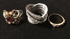 Pre-owned Lot 3 Rings Jewelry As Is Missing Stones