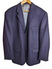 90s Vintage Jacket Wool & Cashmere Blend Navy Blue Mens 46 Regular Classic