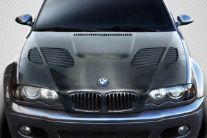 FOR 01-06 BMW M3 E46 2DR Carbon Fiber DriTech GT-R Hood 112906