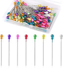 200Pcs Straight Pins, 2.2Inch Long Decorative Sewing Pins with Colored Heads Gou