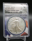 2022 American Silver Eagle ANACS MS70 First Strike Coin Flag Core - B6847