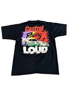 VTG '97 Castrol I Like It LOUD John Force Drag Racing NHRA T-Shirt Mens XL