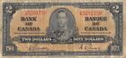Canada  $2   2.1.1937   Series  O/B  Kg. G. VI   Circulated Banknote AAA